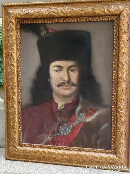XIX. sz.i festmény !!. Rákóczi Ferenc olaj vászon  szép állapotban
