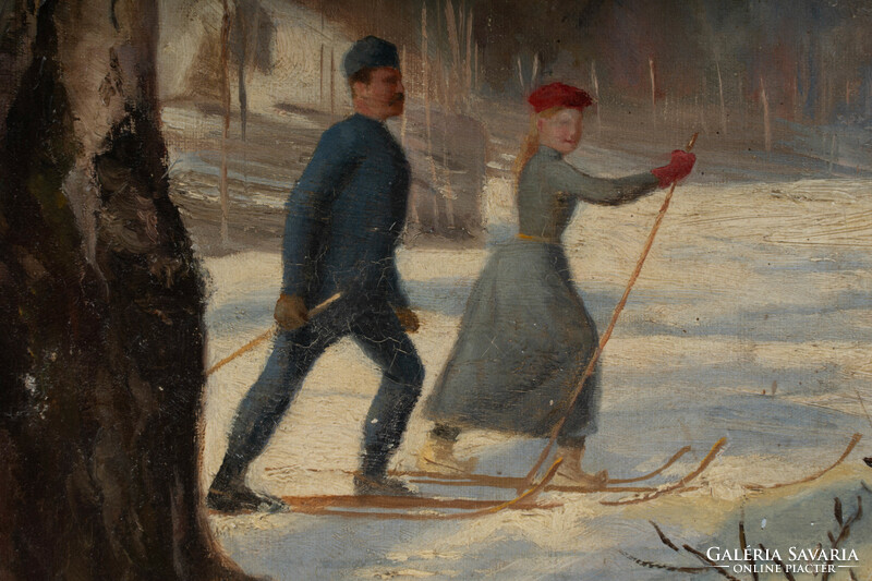 H. Fries-schwenzen: skiers, 19th century