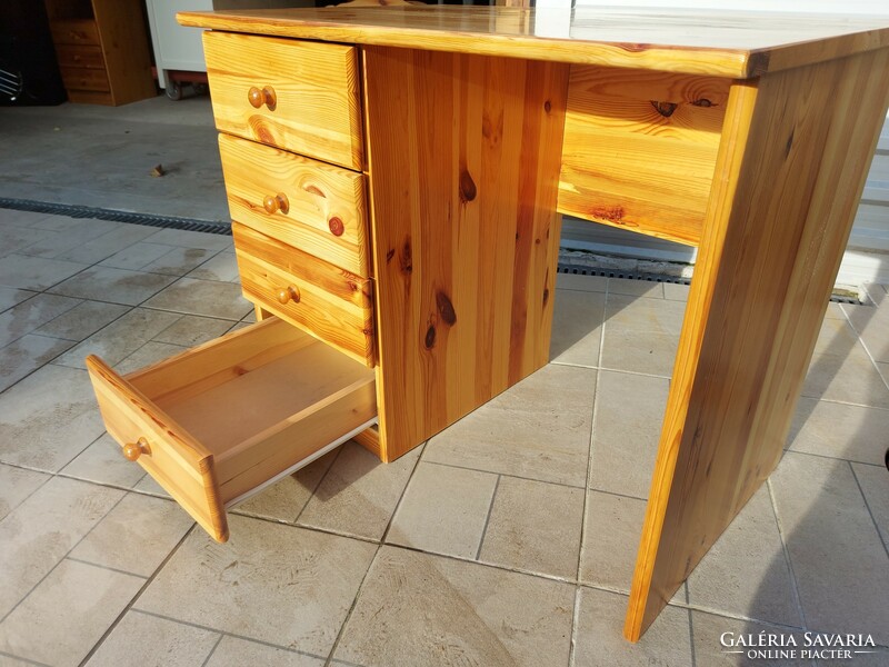 A small marcus pine desk with 4 drawers for sale. Furniture of Rs. Furniture is in nice, like-new condition, ca