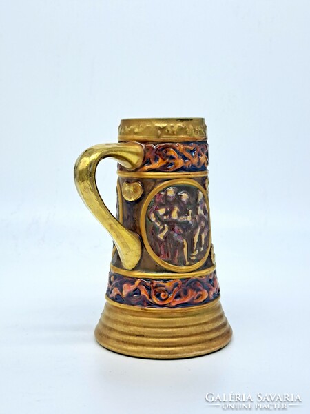 Klein ármin Zsolnay cup with plastic decoration