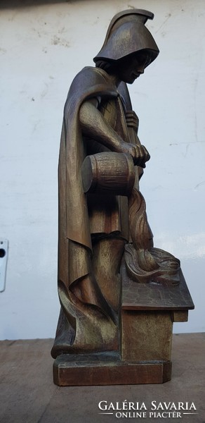 Antique wooden sculpture...50 cm high...Saint Florian...Beautiful..