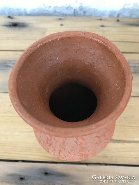 Unglazed raw small vase