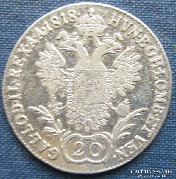 Silver 20 krajcár 1818 a