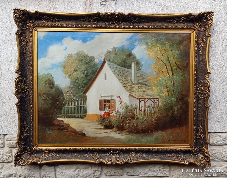 Antique painting, beautifully painted painting with good color markings.