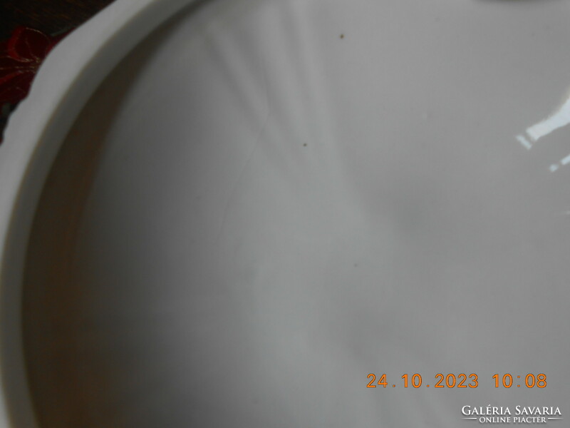 Zsolnay wild rose pattern soup bowl