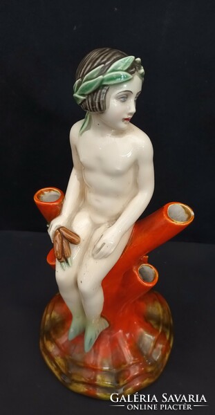 Artdeco ceramic vienna mermaid statue
