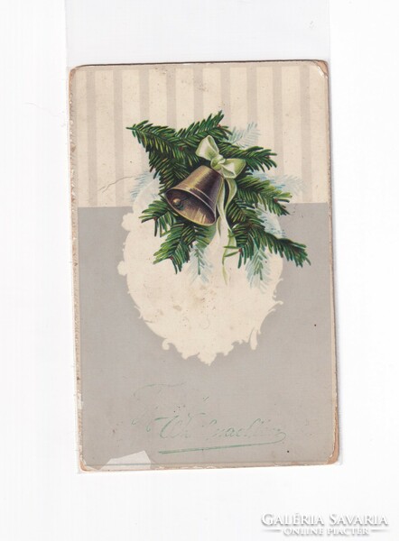 K:085 Karácsonyi Antik képeslap ( alja sérült )