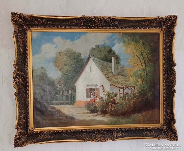 Antique painting, beautifully painted painting with good color markings.