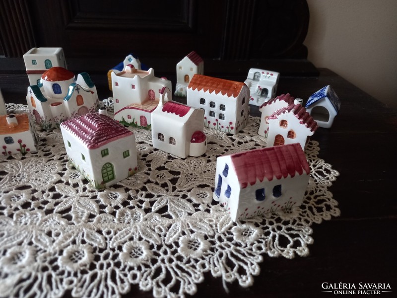 Ceramic houses for decoration