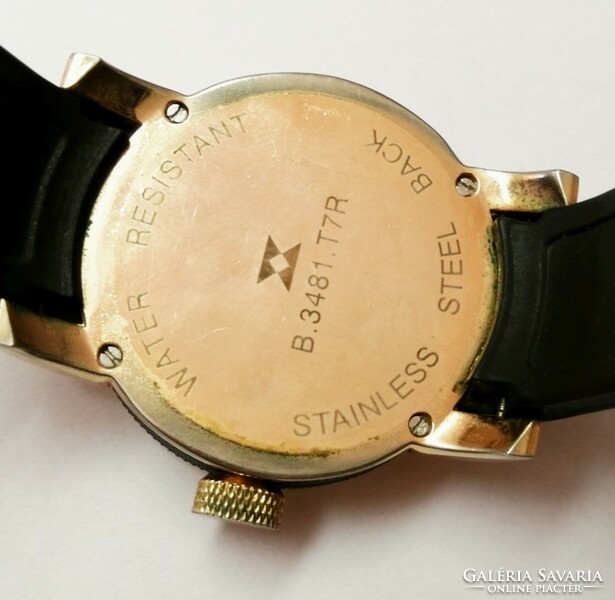 Belonni quartz large gold-plated case calendar watch for men, mint condition