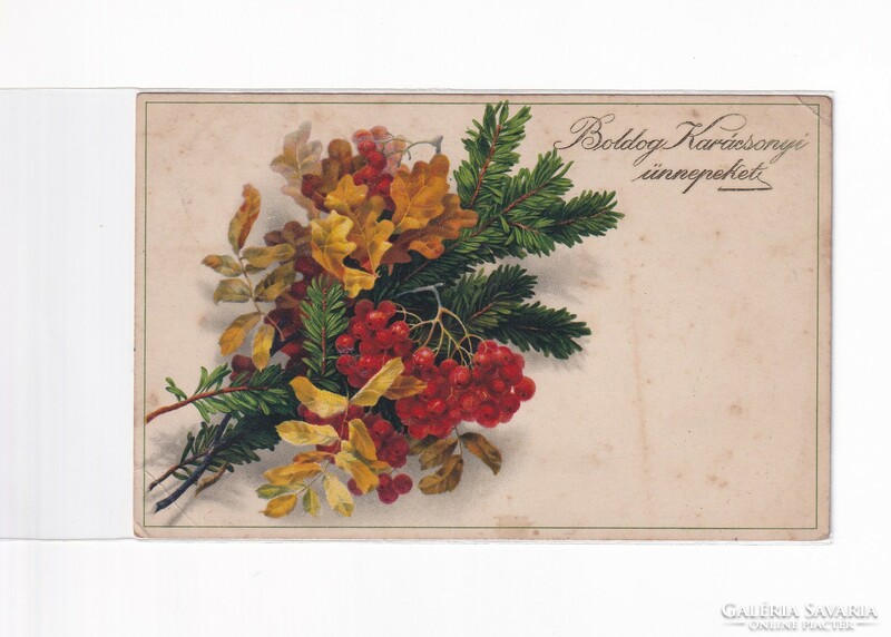 K:080 Christmas antique postcard