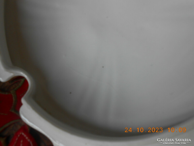 Zsolnay wild rose pattern soup bowl