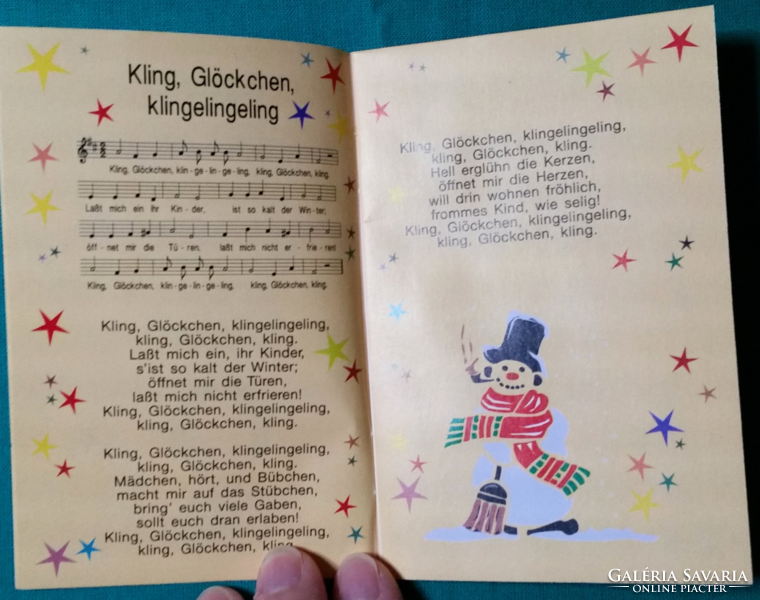 Advent children's songs with text and sheet music, small booklet in German