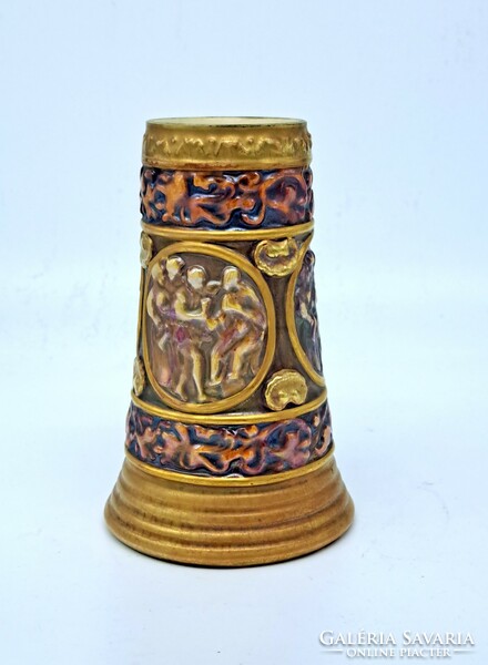 Klein ármin Zsolnay cup with plastic decoration