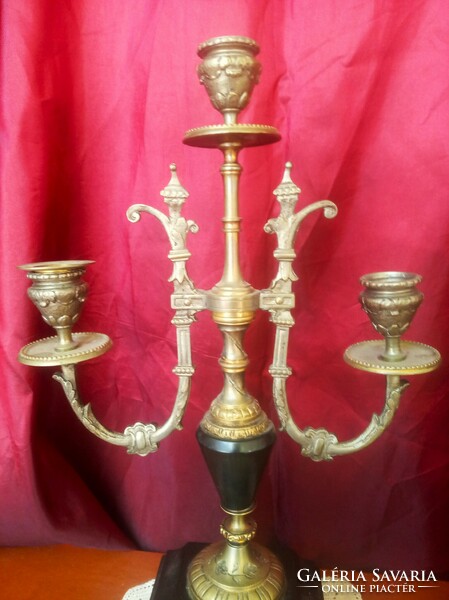 XIX. Century bronze - marble candle holder !!