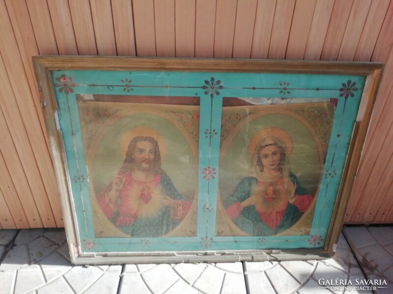 Antique holy picture size 78 cm x 59 cm