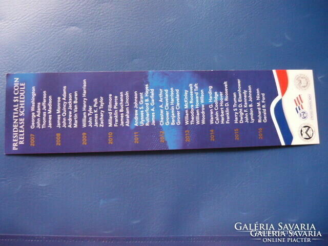 3 pieces of bookmark showing usa quaters and dollars