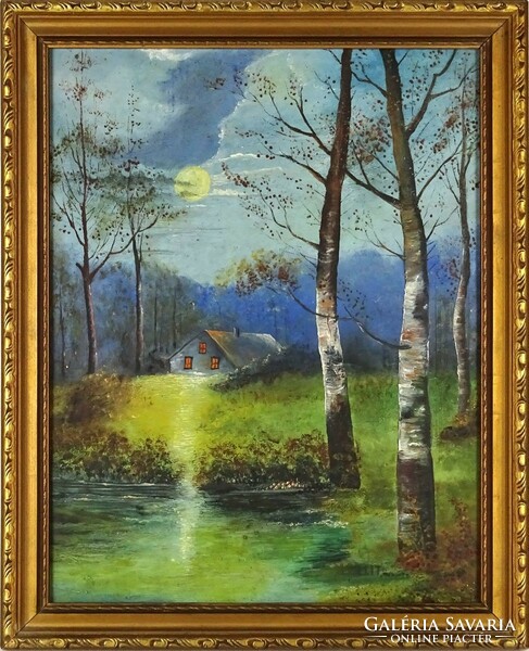 1P313 xx. Century painter: in the moonlight