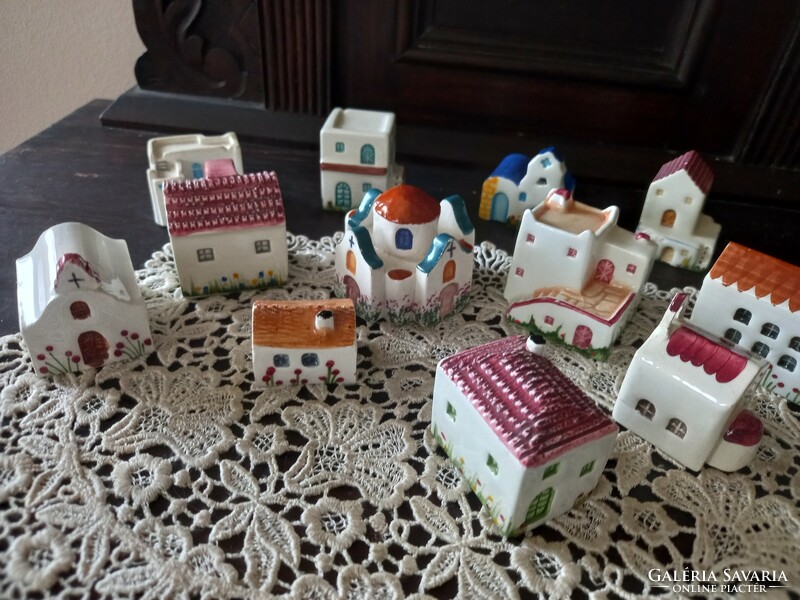 Ceramic houses for decoration
