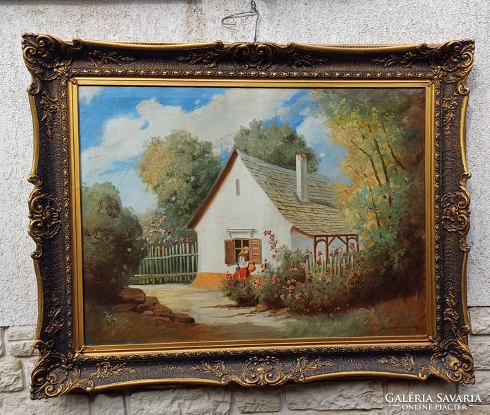Antique painting, beautifully painted painting with good color markings.