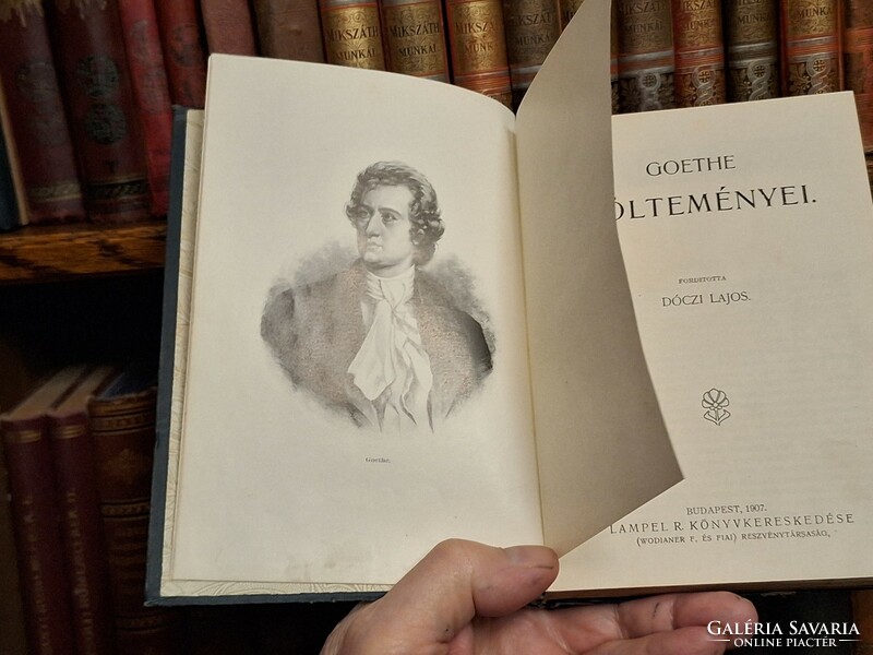 1900K. Masterpieces kk. Liliomos--goethe with the portrait of the poet and illustrated-