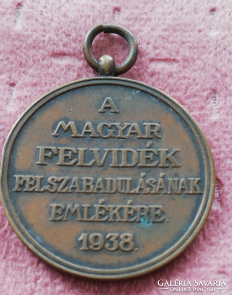 Felvidéki bronz emlékérem 1938