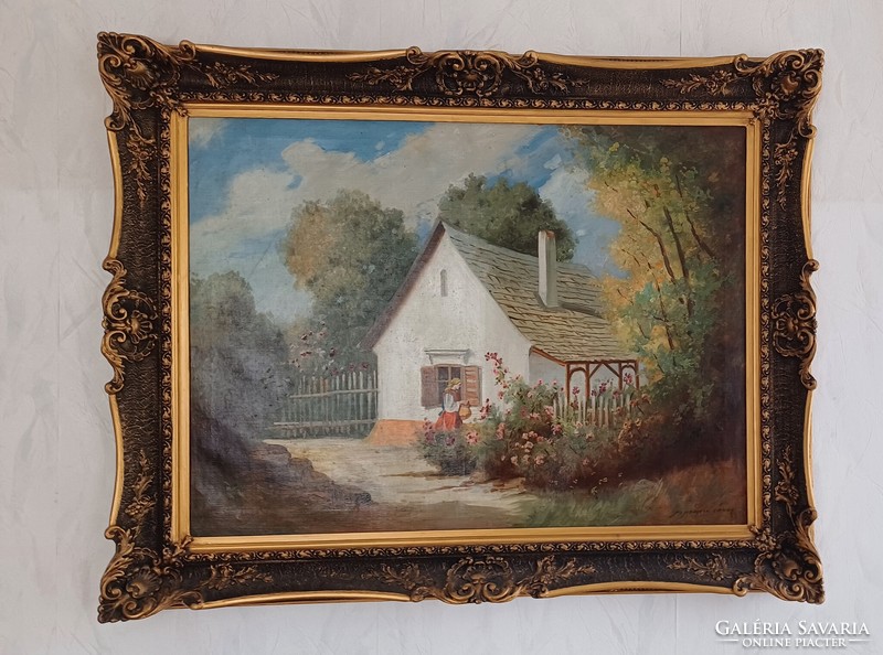 Antique painting, beautifully painted painting with good color markings.