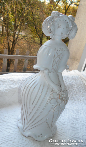 Ceramic figurine star-eyed girl 30 cm unmarked