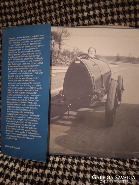 Bugatti car history, book published in 1993, with lots of photos, 167 pages, size 25x30,