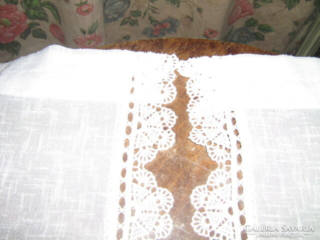 Pair of dreamy special lacy edged vintage style stained glass curtains
