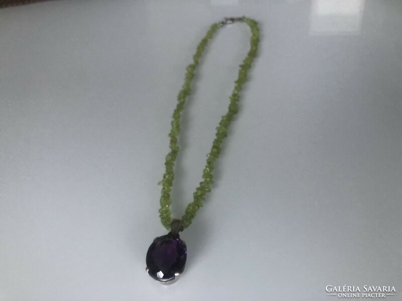 Amethyst / peridot necklaces