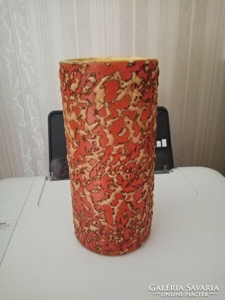 Orange Rucksack Lakehead Craftsman Ceramic Vase - Large Size: 20.5cm High
