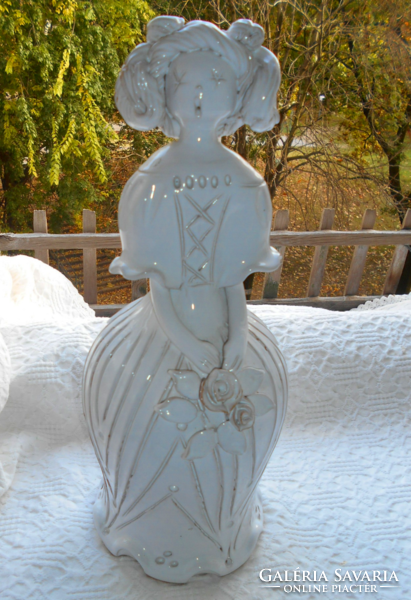 KERÁMIA figura-csillagszemű lány 30 cm jelzetlen
