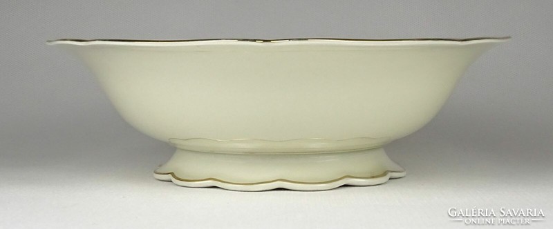 1P283 old butter colored Hutschenreuther porcelain serving bowl 6 x 20.5 Cm