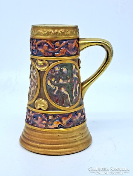 Klein ármin Zsolnay cup with plastic decoration