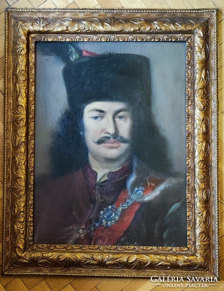XIX. Painting No. I !!. Ferenc Rákóczi oil on canvas in good condition