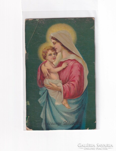 K:084 Karácsonyi Antik képeslap Vallásos