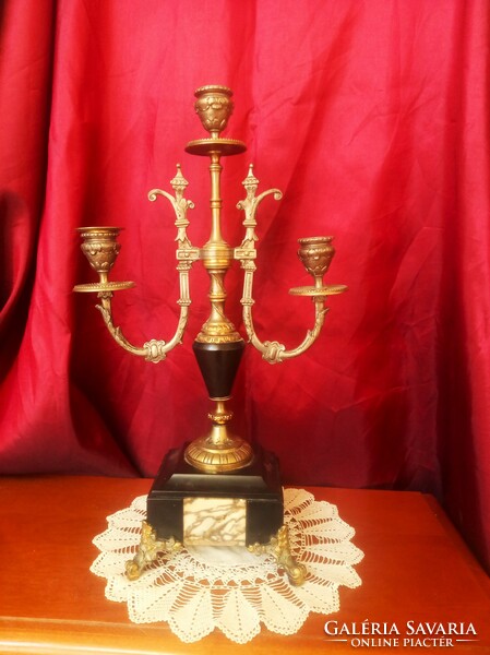 XIX. Century bronze - marble candle holder !!