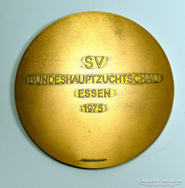 1975 Essen dog show bronze plaque