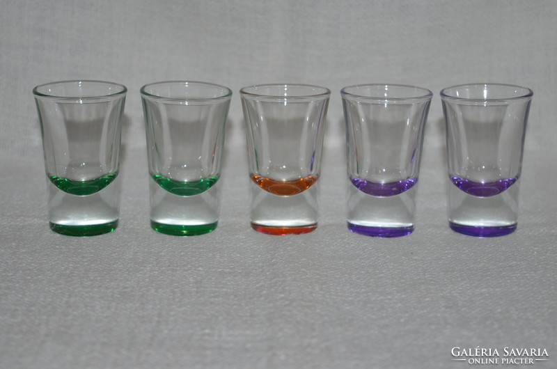 5 old colored brandy glasses ( dbz 0075/2 )