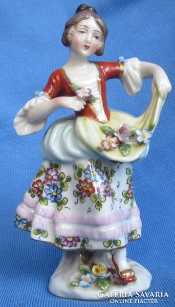 Old German ernst böhme & söhne volkstedt porcelain figurine, 9.7 cm high, marked