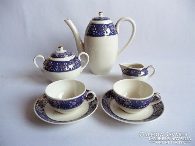 Zsolnay floral coffee set for 2 people