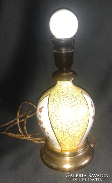Vintage porcelain table lamp with ceramic craftsman mark (m: 30 cm)