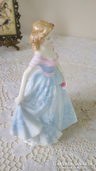 Royal Doulton angol finom porcelán"Hölgy rózsával"figura