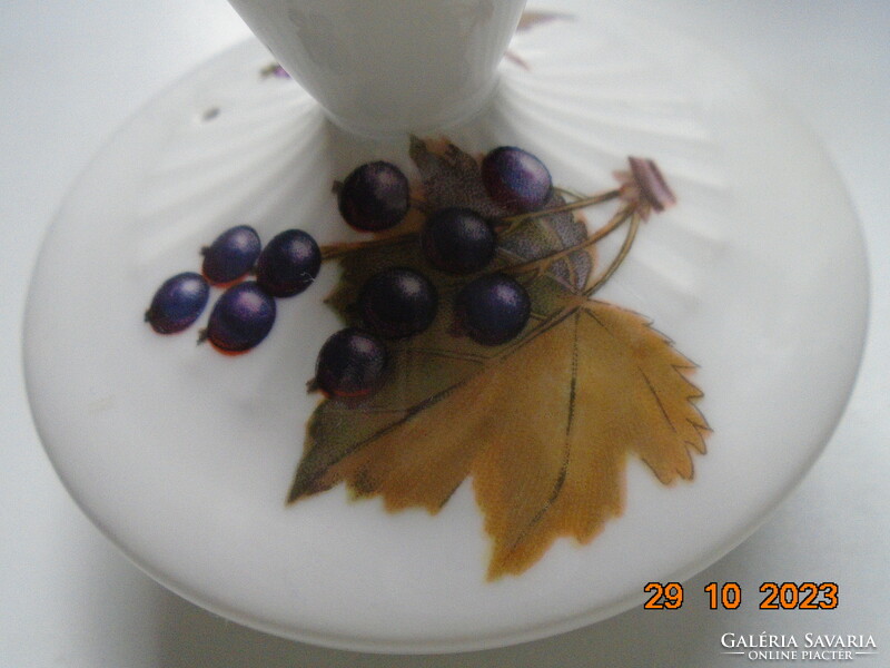 Royal worcester evesham gold coffee pot with painting-like fruit patterns