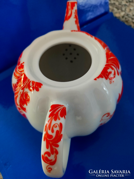 Russian Lomonosov porcelain pouring jug + plate