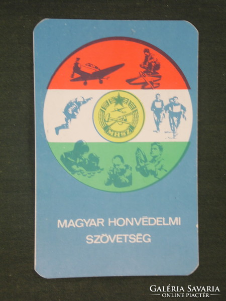 Card calendar, mhsz, national defense association, sports association, 1972, (1)