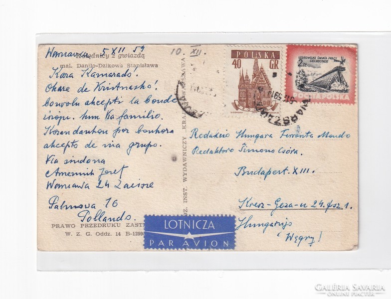 K:127 BÚÉK - Újév antik képeslap / Lengyel