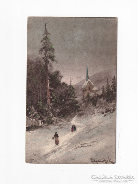 K:139 búék - New Year antique postcard