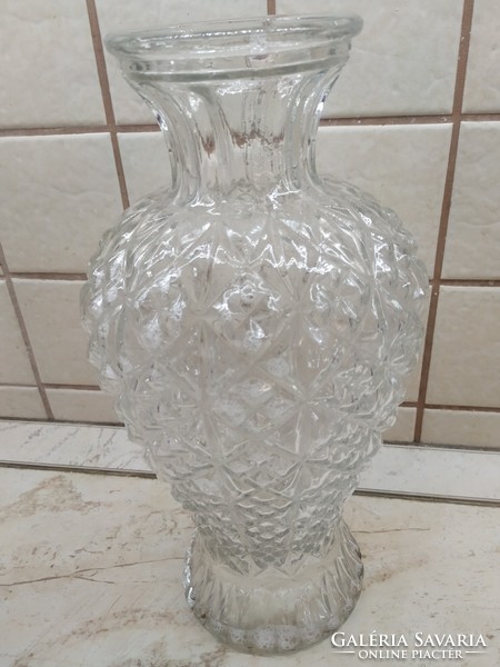 Polished crystal vase for sale! Large glass vase for sale! 34 Cm